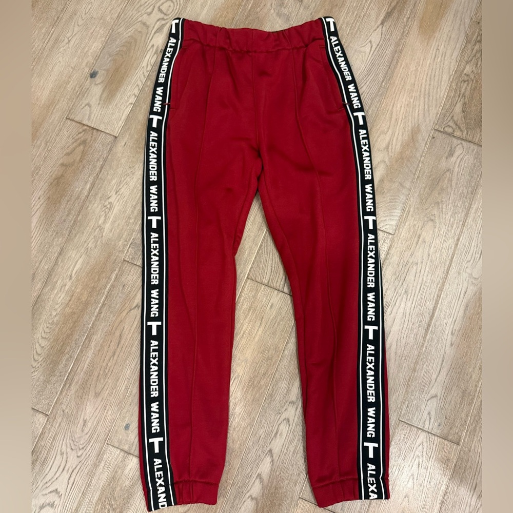 T by Alexander Wang Red Track Pants